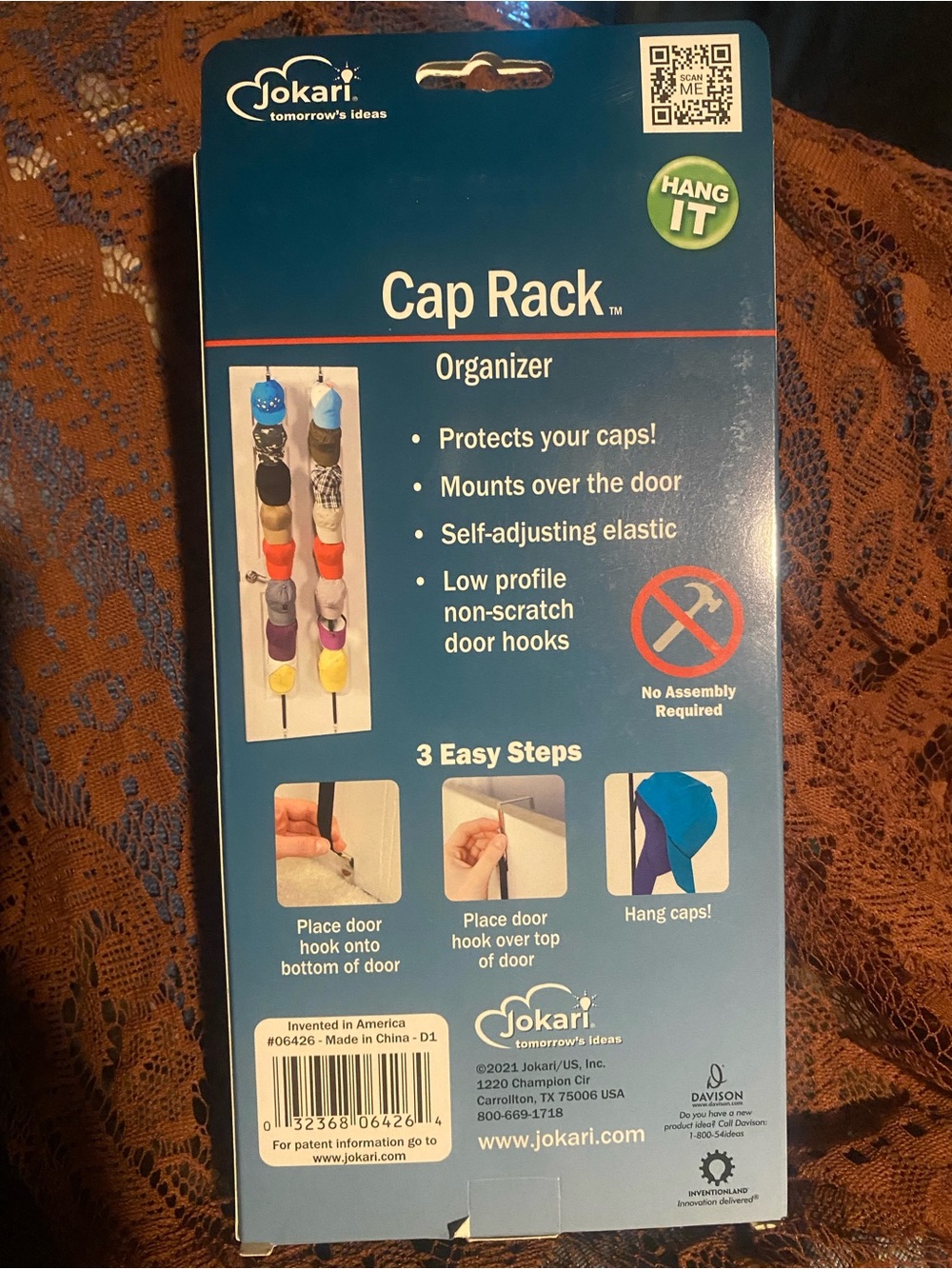 Cap Rack Organizer- 32 Hat Capacity! - Picture 2 of 6